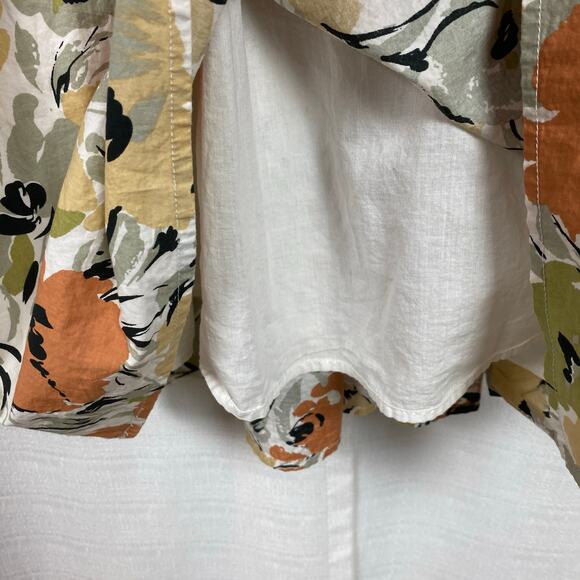 Jessakae Tan&Cream Fall Floral Smocked Bodice Long Sleeve Dress Sz.12-14Y - Picture 9 of 10